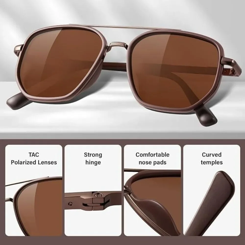 Polarized Aviator Sunglasses Women Men UV400 Vintage Fashion Unisex Shades